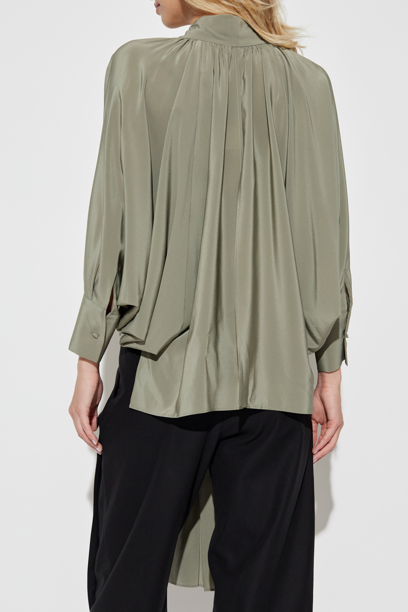 Tシャツ・カットソー MAX MARA Leonida silk shirt Green Silk shirt